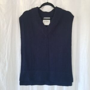 COS | Open Side V-Neck Wool /Cotton Vest